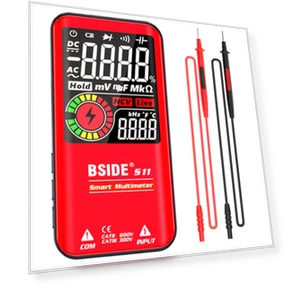 Digital Multimeter, Smart Electrician Tester, USB Charge, EBTN Color Display, T-RMS 9999 Counts, DC AC Voltage Capacitor... — Electrical Component Testers, BSIDE
