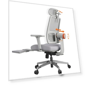 MagicH-BPro Ergonomic Office Chair with Footrest — Chairs by NEWTRAL