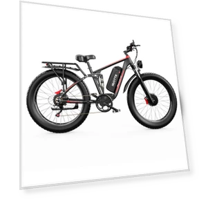 S26 Electric Fat Tire Bike 26" Dual 750W Motors — Bikes by DUOTTS