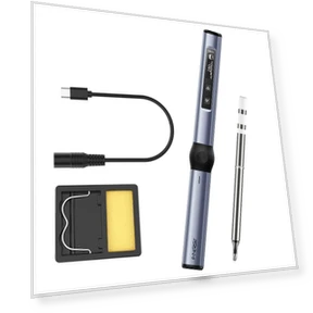 Smart Soldering Iron Kit with OLED Screen — 3D Printing Tools by FNIRSI