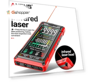 Digital Smart Multimeter 10A Tester Meter Auto Range True RMS DC/AC 9999 Multitester With Laser Lamp Capacitance Ohm — Multimeters & Analyzers, ANENG