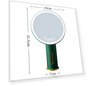 Smart LED Makeup Mirror with Three-Color Light — Compact & Travel