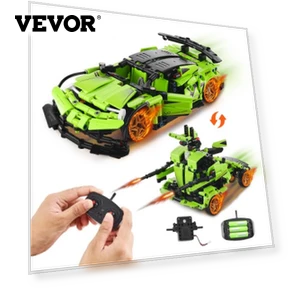 2-in-1 Remote Control Car & Robot Building Set 461 PCS — STEM Kits by VEVOR