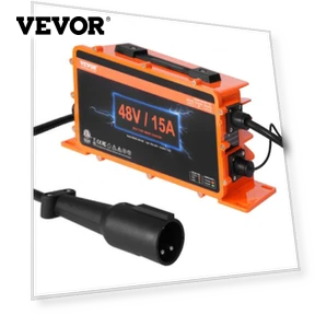 48V 15A Golf Cart Battery Charger with 3-Pin Round Connector — Chargers by VEVOR