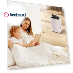 Dehumidifier with 3.2L Water Tank, 12L/Day, Flat 35dB Noise, Smart Touch Panel — Air Moisture Control, Solayce
