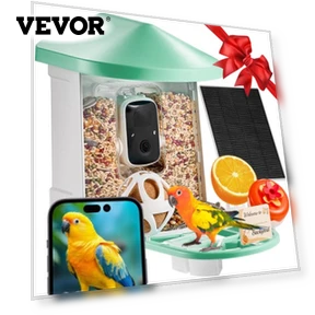 Smart Bird Feeder with 2K Camera — Feeders by VEVOR