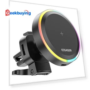 15W Magnetic Car Phone Holder with RGB Wireless Charging — Accessories by ESSAGER