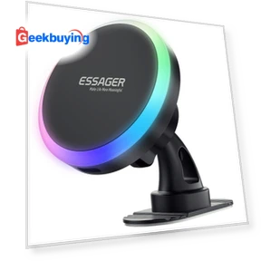 RGB Magnetic Wireless Car Charger and Phone Holder — CarPlay Adapters by ESSAGER