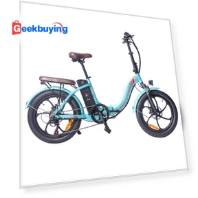 20-inch Folding Electric Bike with Fat Tires - Blue — Bikes by Fafrees