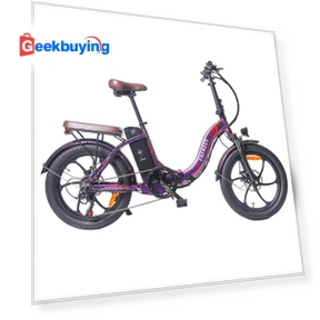 20-inch Folding Electric Bike with Fat Tires - Purple — Bikes by Fafrees