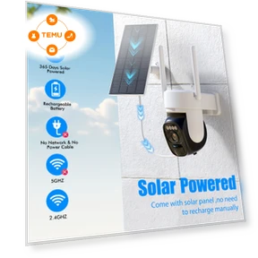 360° Panoramic Outdoor Solar Security Camera 2K — Cameras