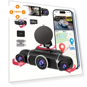 360° Rotatable 4-Channel Dash Camera System — Cameras