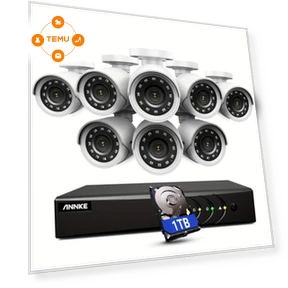 3K Lite Wired Security System with 8 Cameras & DVR — Cameras by Annke