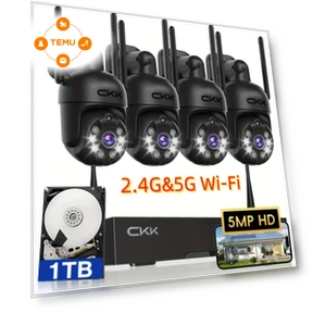 3K Wireless Security System with 4 PTZ Cameras — Cameras