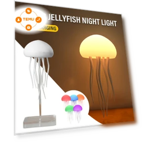 Jellyfish Night Light with RGB Gradient & Touch Sensor — Automation Devices