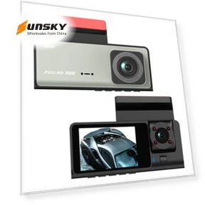 Three-Lens Dash Camera with 2.0" IPS Display & Night Vision — Cameras