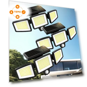 Solar Outdoor Security Light with 3 Heads — Portable Power Stations