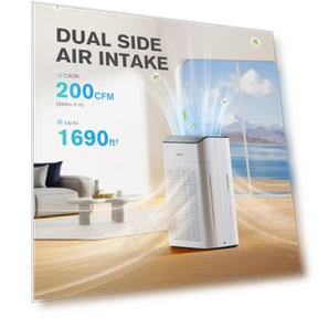 Smart Air Purifier for Large Rooms up to 1690 ft² with HEPA Filter — Electrostatic Air Purifiers, MORENTO