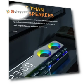 Bluetooth Speaker with LED Light, Alarm Clock, and Temperature Sensor — Alarms & Clocks