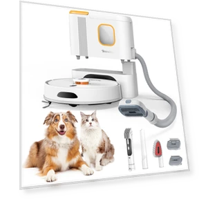 2in1 Robot Vacuum Cleaner & Pet Grooming Tool — Smart Cleaning Robots, Teendow