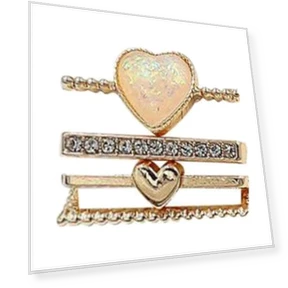Heart Decorative Ring Metal Accessories — Watch Accessories