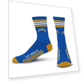 NFL 4-Stripe Deuce Performance Crew Socks — Athletic, For Bare Feet