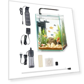 Smart Square Clear Glass Aquarium — Filtration, VEVOR