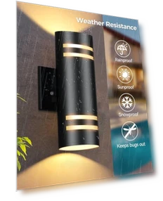 Smart Dusk to Dawn Outdoor Lighting RGB Color Changing Porch Lights — Outdoor Security & Flood Lighting, KIZON