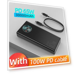 65W Power Bank 30000mAh PD Quick Charge — Chargers, Baseus