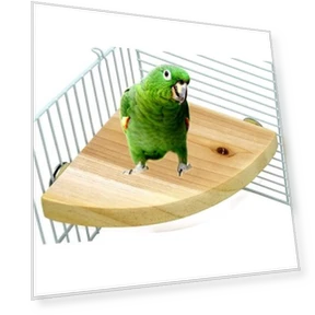 Fan-Shaped Platform Station Board Hamster Springboard Rest Platform — , Parrot Log