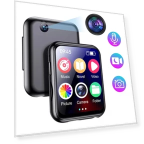 एफएचडी 720पी डिजिटल कैमरा और ब्लूटूथ 5.4 के साथ एमपी3 प्लेयर — MP3 और MP4 प्लेयर