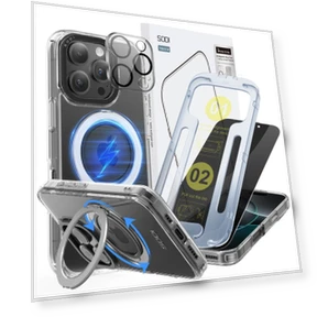 Phone Ring Stand Case Privacy Screen Protector Set — Screen Protectors, SODI