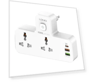 Универсальная розетка с 2 выходами и 3 USB — Зарядные станции, LDNIO
