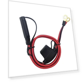 2 Pin Ring Terminal SAE to O Ring Connecters Extension Cord Cable — Ring Terminals