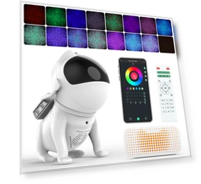 Astronaut Space Dog Bluetooth Speaker with Star Projection Light — Outdoor Light Projectors
