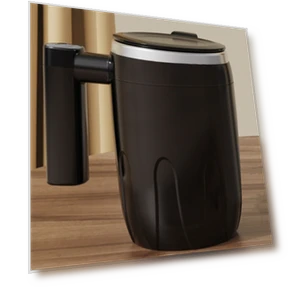 Automatic Stainless Steel Stirring Mug — Beverage Warmers