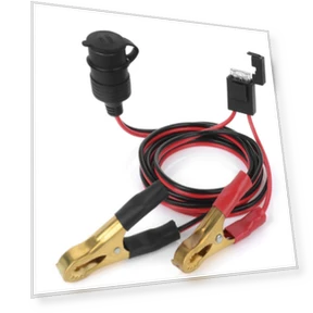 Car Cigarette Lighter Socket To Battery Alligator Clip Connector — Vehicle Power Solutions