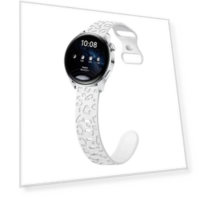 Concave Leopard Print Butterfly 8-shaped Buckle Silicone Watch Band — Bands