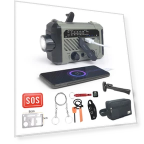 Emergency Solar Radio with Hand Crank — Weather
