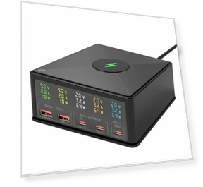 5-Port USB PD Charger with Wireless Fast Charger — Chargers