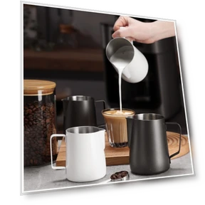 Stainless Steel Coffee Pot with Scale — Coffee Scoops