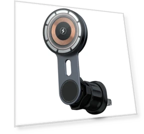 Magnetic Car Cordless Charger Mount with Atmosphere Lighting — Vehicle Phone Holders, iFORCE