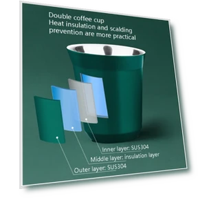 Stainless Steel Coffee Capsule Cup — Beverage Warmers
