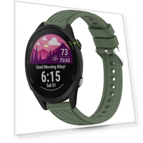 Stripe Texture Silicone Watch Band — Fitness Bands, Garmin