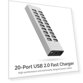 90W 20 Port USB 2.0 Fast Charger — Chargers, SABRENT