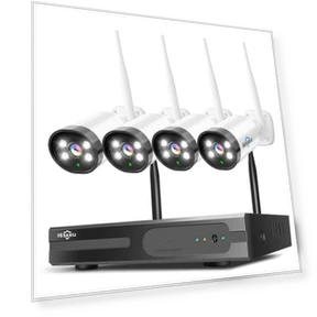 10CH NVR 3MP WiFi सुरक्षा कैमरा सिस्टम किट — निगरानी कैमरे, Hiseeu