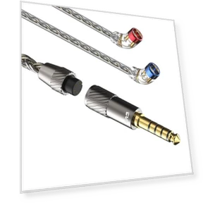 Eight Strands Copper Silver Plated Interchangeable Audio Plugs Headphone Upgrade Cable — Cables, CVJ