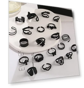 Gothic Vintage Rings Set — Men's Rings, iF ME Jewelry