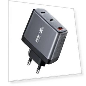 100W USB और ड्यूल टाइप-सी GaN डिजिटल डिस्प्ले फास्ट चार्जर — बैटरी चार्जर, REMAX