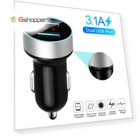 Car Charger with LED Display and Dual USB Ports — Vehicle Power Solutions